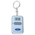 Chrome Plated Key Ring W/ Talking Alarm Clock